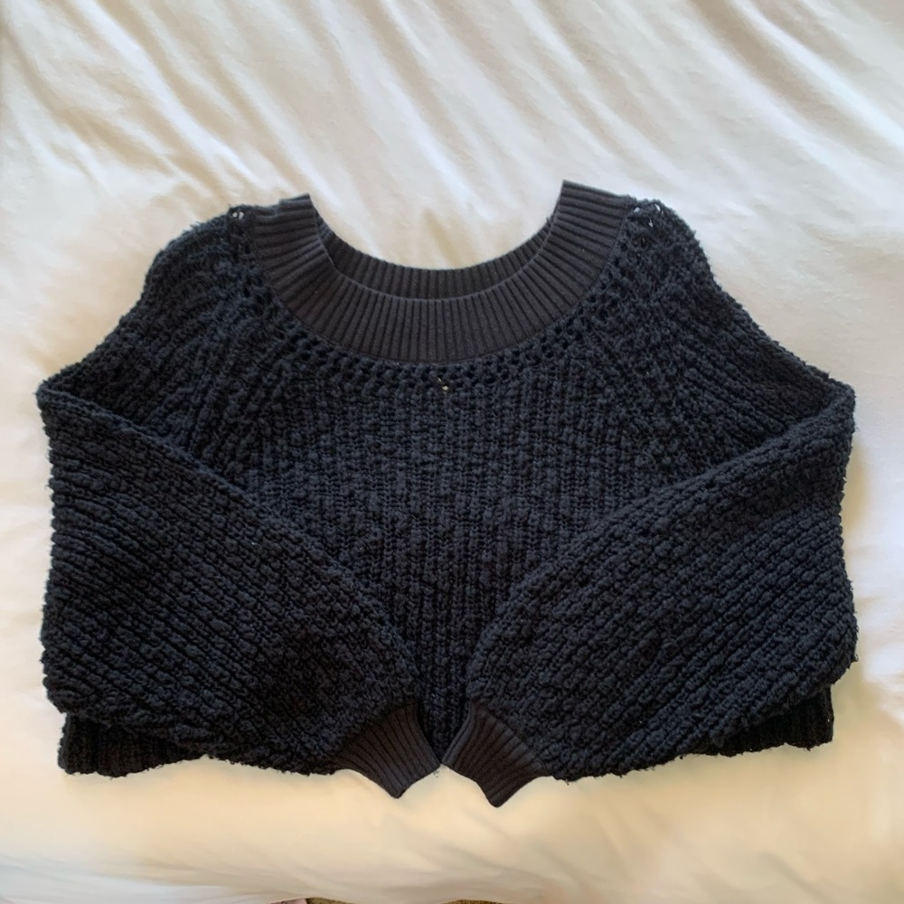 FREE PEOPLE Knit Black Sweater